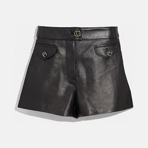 蔻驰/Coach  皮革短裤 38532_BLK_0
