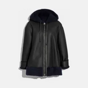 蔻驰/Coach   双面羊毛皮帽衫 38549-NAV-0