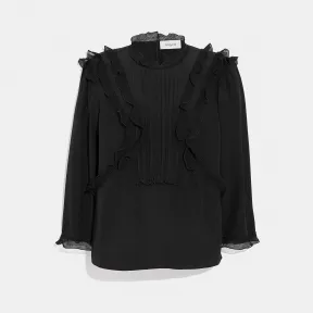 蔻驰/Coach 褶裥上衣 42750 BLK