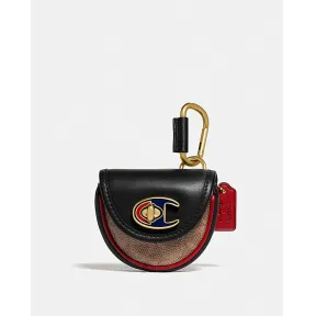 蔻驰/Coach COACH X CHAMPION经典标志帆布旋锁钥匙包 4558-NRX