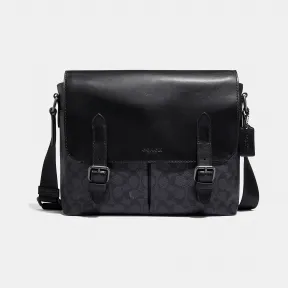 蔻驰/Coach 经典标志帆布METROPOLITAN柔软信使包 55554 QBCHR