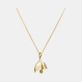 蔻驰/Coach 迷你18k镀金茶香玫瑰项链 58985 GLD