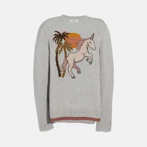 蔻驰/Coach 独角兽嵌花毛衣 66533 GRY