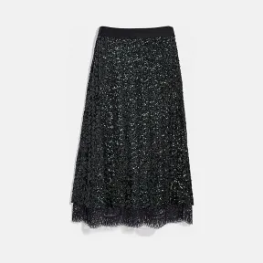 蔻驰/Coach 亮片半身裙 67642 GRN