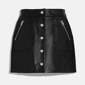 蔻驰/Coach 真皮迷你裙 67643 BLK