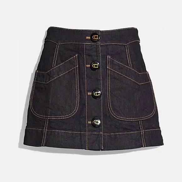 蔻驰/Coach 牛仔半身裙 67676 DEN