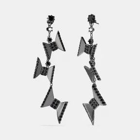 蔻驰/Coach 装饰蝴蝶结耳环 67726 BKBLK