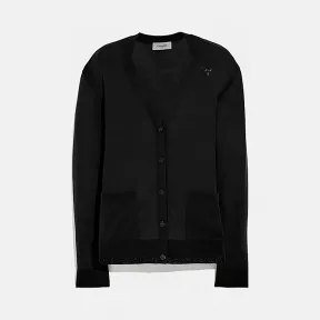 蔻驰/Coach  REXY贴花开衫 69007_BLK_L