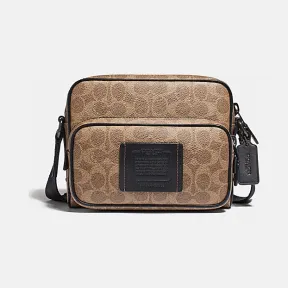 蔻驰/Coach 经典标志帆布ACADEMY运动斜挎包 69689 JIKHA