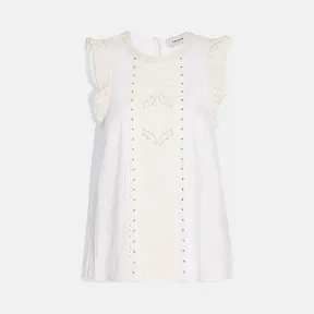 蔻驰/Coach 饰钉棉上衣 69908 WHT