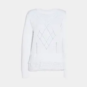 蔻驰/Coach  圆齿边Broidere Anglaise毛衣 69962_IVO_M