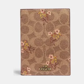 蔻驰/Coach 经典标志帆布草原印花护照包 69993 B4T2