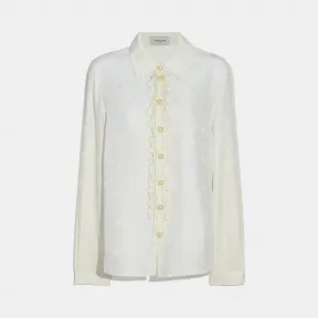 蔻驰/Coach 经典标志方形提花衬衫 72537 CRM