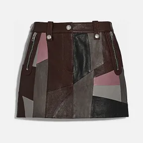 蔻驰/Coach  皮革拼缀迷你裙 72548_PMC_0