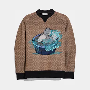 蔻驰/Coach Disney X Coach合作款经典标志卫衣 72605 OFZ