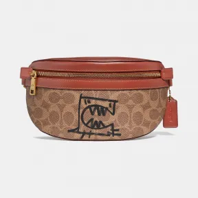 蔻驰/Coach REXY BY GUANG YU经典标志帆布腰包 73939 B4P2M