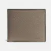 蔻驰/Coach   十字纹皮革紧凑型证件钱包 75096-FOG