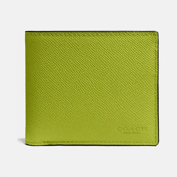 蔻驰/Coach  十字纹皮革紧凑型证件钱包 75096_AP0