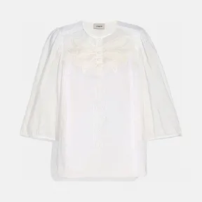 蔻驰/Coach 花边蝴蝶嵌花上衣 75681 WHT