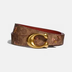 蔻驰/Coach  经典标志帆布经典标志雕刻双面皮带 78178_B4NQ4_M