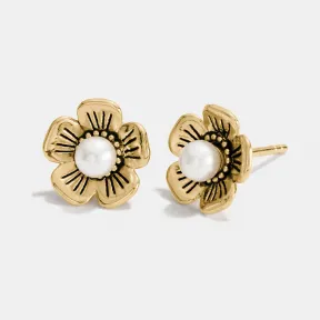 蔻驰/Coach 花朵铆钉耳环 87309 A31