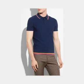 蔻驰/Coach 褶边POLO衫 87505 BLU