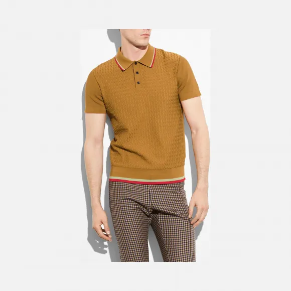 蔻驰/Coach 褶边POLO衫 87505 YLW