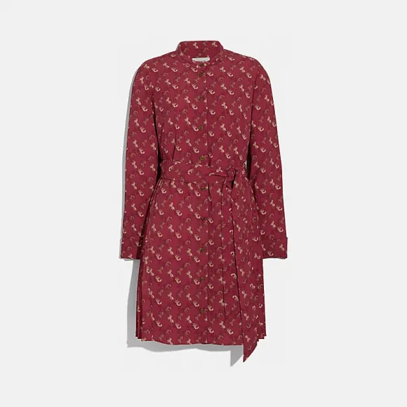 蔻驰/Coach 女士 马车图案印花飘带女士衬衫 88421_PLL