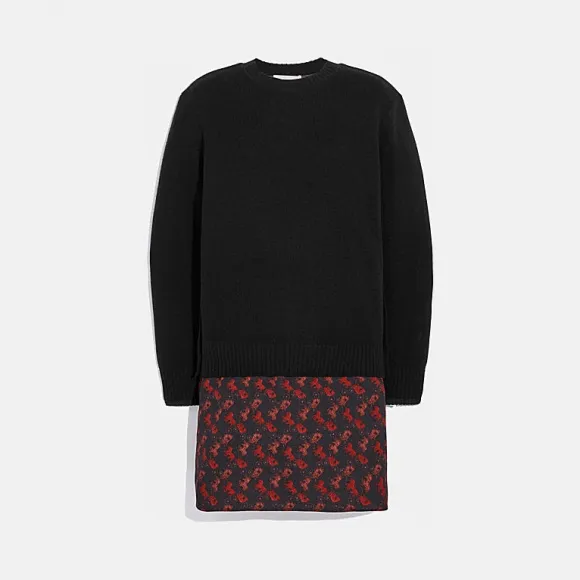 蔻驰/Coach 女士 马车提花图案女士飘带衬衫 88461_CRM