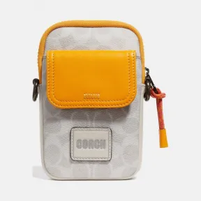 蔻驰/Coach   拼色经典标志帆布COACH饰片PACER多功能手包 903-QVX