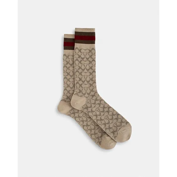 蔻驰/Coach 经典标志短袜 C6366-IVO-ONE