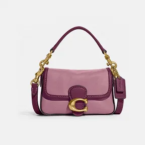 蔻驰/Coach B4RQN 皮革 拼色TABBY 13号迷你手袋 CC483-B4RQN