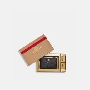 蔻驰/Coach 标志性皮革盒装角拉链腕带 CF358-IMBLK