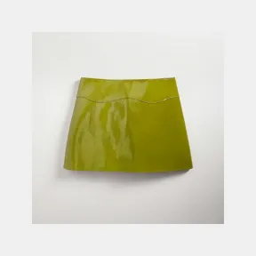 蔻驰/Coach 褶皱漆皮 Coachtopia 波浪迷你裙 CO760-CCF