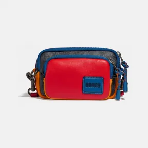 蔻驰/Coach 男士 大色块经典标志帆布COACH贴饰PACER多功能双层手包 1017_P31