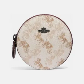 蔻驰/Coach  马车图案印花圆形零钱包 151_V5PUU