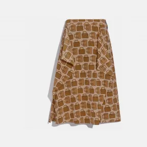 蔻驰/Coach 女士 手袋印花垂褶中长裙 4223_TN2