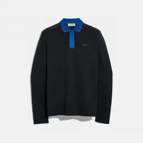 蔻驰/Coach  男士 长袖POLO衫 6660-BLK