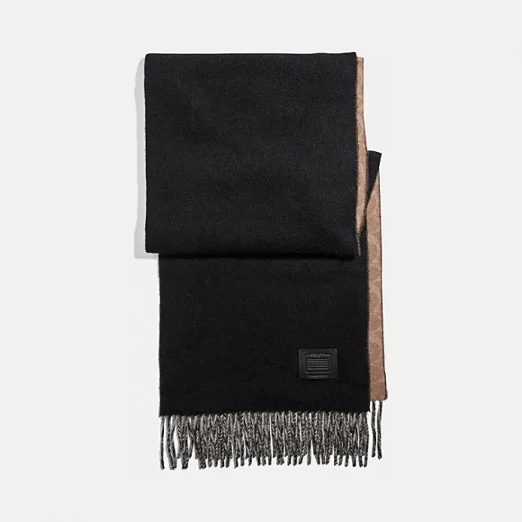 蔻驰/Coach 经典标志纯色山羊绒长围巾 76090_PDM