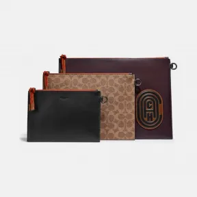 蔻驰/Coach 男士 经典标志帆布COACH贴花三只小手袋 78329_PF5