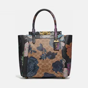 蔻驰/Coach 经典标志帆布KAFFE FASSETT印花TROUPE托特包 78460_B4OO5