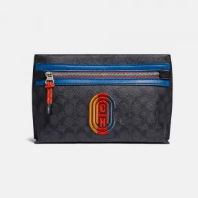 蔻驰/Coach 男士 经典标志帆布COACH贴饰多功能ACADEMY手包 907_P31