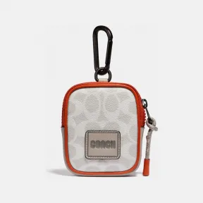 蔻驰/Coach 男士 经典标志帆布COACH贴饰混合型8号手包 908_QVW