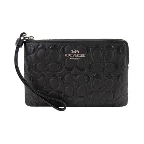 蔻驰/Coach 黑色  皮革 零钱包 F80214-SVBK