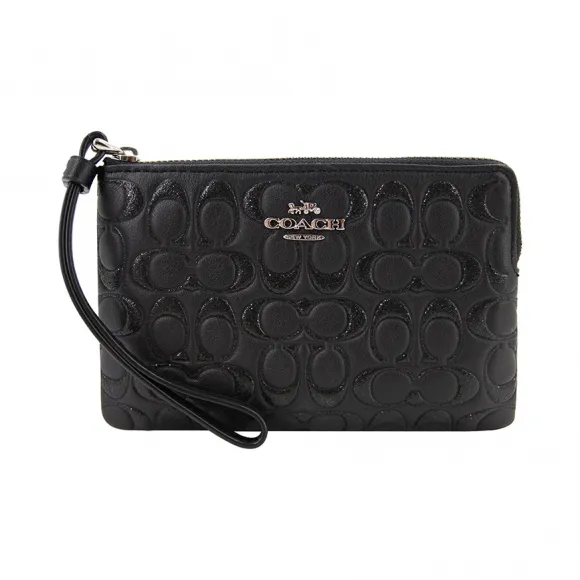 蔻驰/Coach 黑色  皮革 零钱包 F80214-SVBK