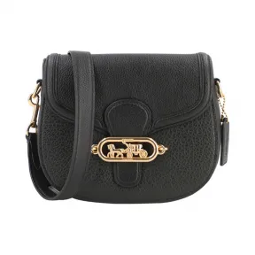 蔻驰/Coach 黑色 女士 皮革 马鞍包 F91397-IMBLK