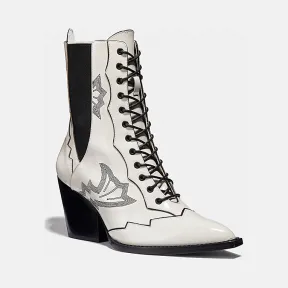 蔻驰/Coach WESTERN缝线系带短靴 G2724 IVO