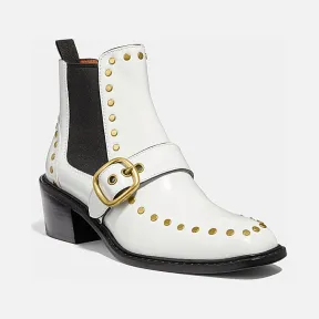 蔻驰/Coach 钉饰NORA切尔西短靴 G2840 WHT