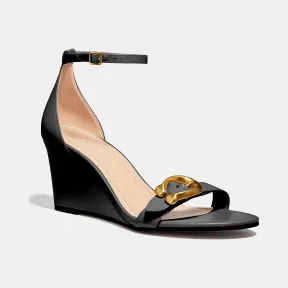 蔻驰/Coach ODETTA坡跟凉鞋 G3655 BKBK