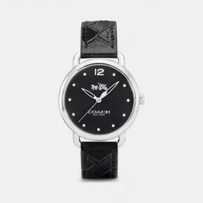 蔻驰/Coach DELANCEY不锈钢表壳拼缀皮革表带腕表 W6224 F4V